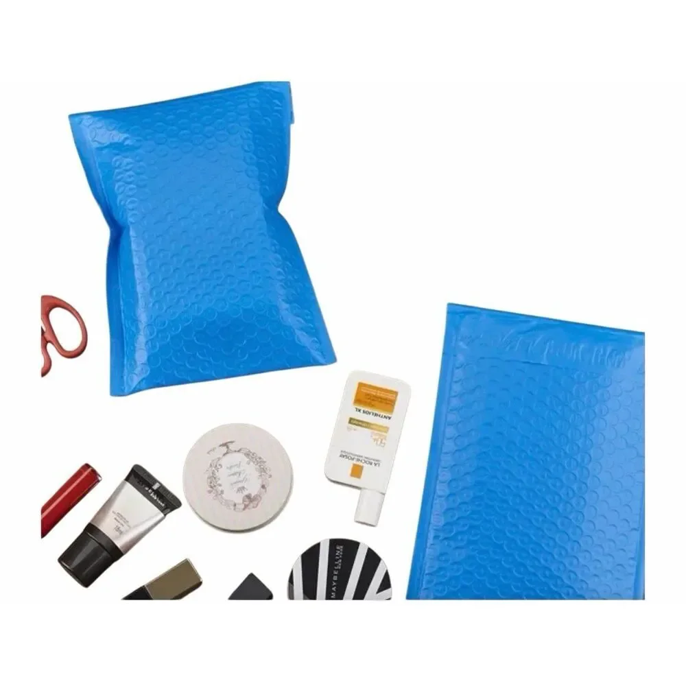 Blue Poly Bubble Padded Envelopes Self-Sealing Mailers 4X8 (Inner 4x7)